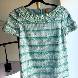 Tory Burch tweed shirt (jeweled neckline)
